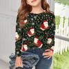 Girls Long Sleeve T Shirts Kids Fall Tops Crewneck Basic Tees Vintage Graphic Printing Top 5-14Y