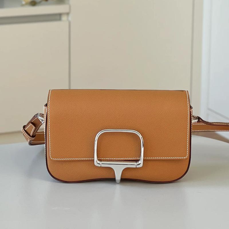 

Premium sense 2025 новая сумка сумка-попка кожаная женская сумка через плечо сумка-седло из коровьей кожи универсальная сумка