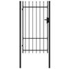 Zauntor BOXTEL Single Door Gate with Spear Point Top Steel 1 X 1.75 M Black