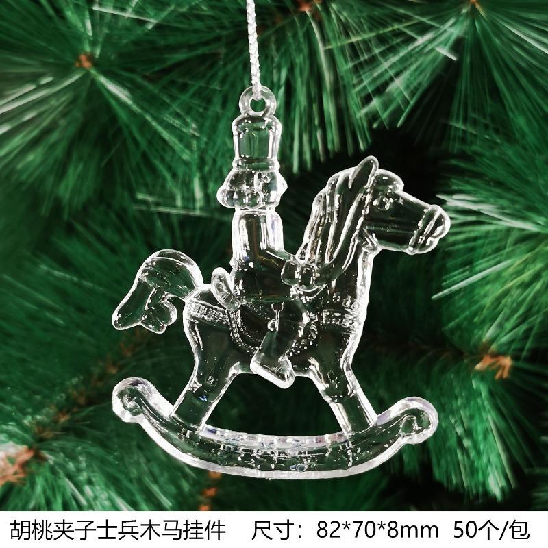 New Christmas Transparent Ice Crystal Snowflake Christmas Tree Decoration Supplies Christmas Atmosphere Christmas Tree Snowflake Pendant