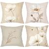Floral Patterned Throw Pillows for Home Decor Polyester Pillowcase, Sofa Decorative Cushion Cov Headboard Pillow