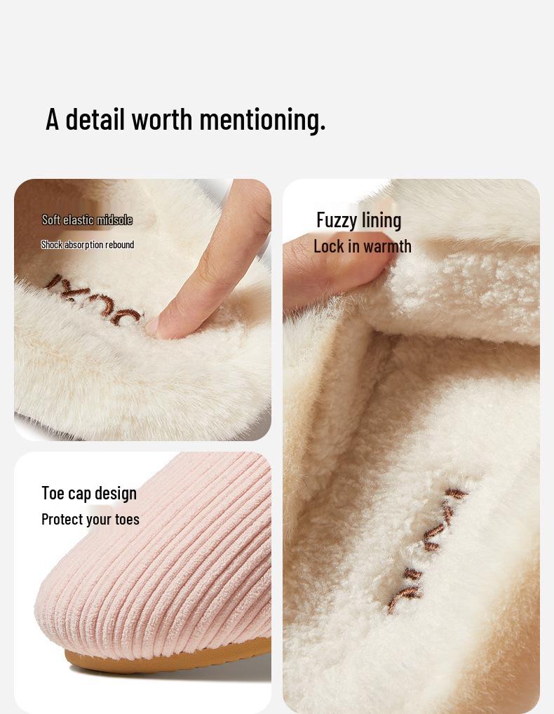 Damen Winter Plüsch Rutschfeste Baumwollpantoffeln - Gemütlicher Indoor-Komfort