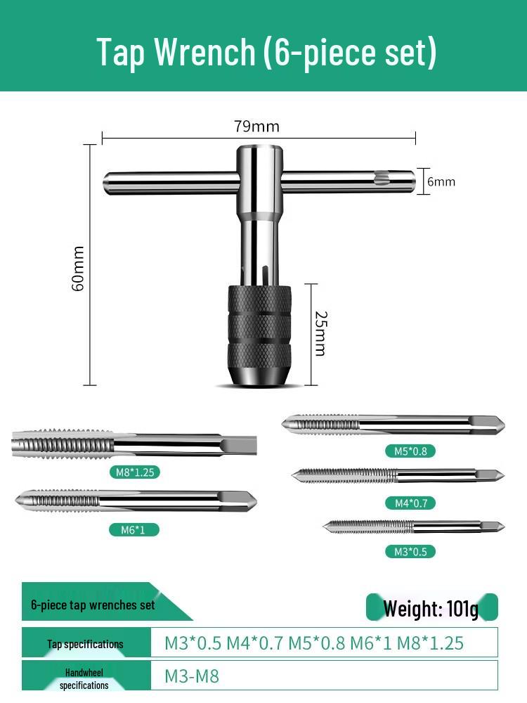 

Baolian Ratchet Tap & Die Wrench Set