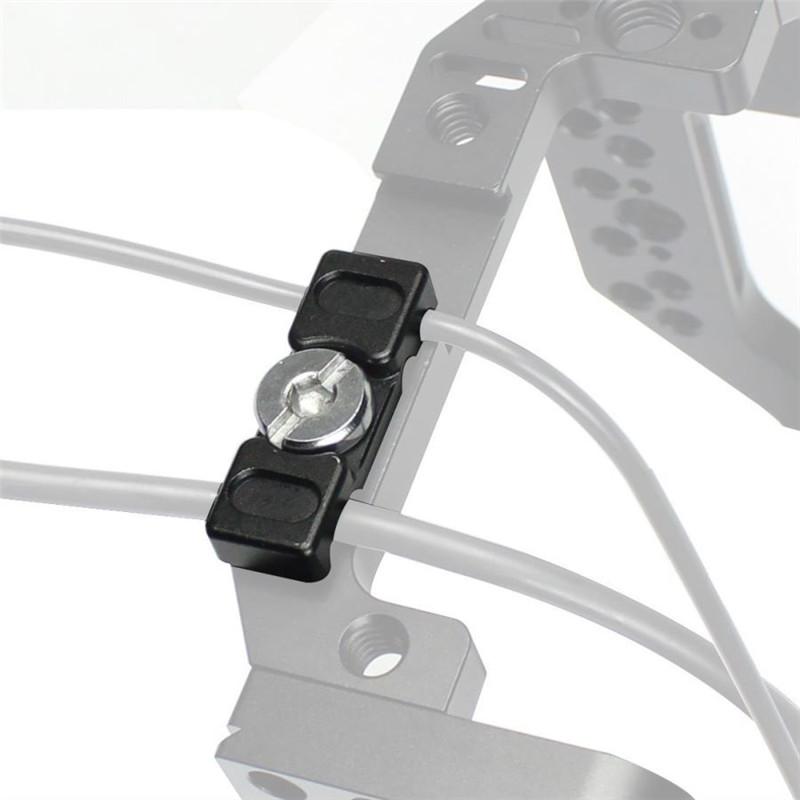 DSLR Camera Cable Clamp Portable Cage L Plate Fitting Wire Clip Organizer Kit with 1/4 Inch Screw Tether Clamp Cable Block Lock