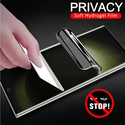 Pro Samsung Galaxy S26 S25 S24 S23 S22 S21 S20 Note 20 Ultra S10 S8 S9 8 9 10 Plus FE 5G Celoplošná fólie na ochranu displeje z měkkého hydrogelu s ochranou soukromí