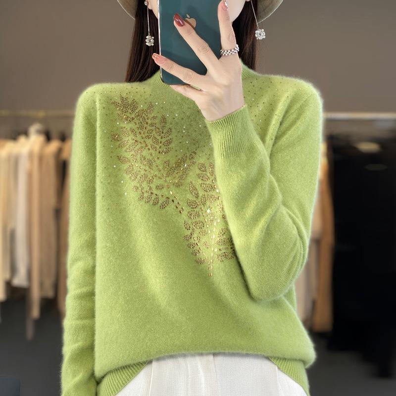 Women S Half Turtleneck Long Sleeve Knit Sweater Casual Top