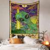 VIKAMA Fantasy Tapestry Green Alien Moon and Starry Sky Pattern  Personalized Tapestry for the Entrance Study