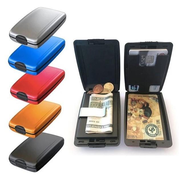 

RFID кошелек из алюминиевого сплава, технический противоугонный банковский чехол для визитных карточек, модный зажим для денег, аксессуары для багажа