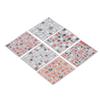 6pcs Nail Art Embossment Sticker 3D DIY Self Adhesive Pumpkin Flower Embossed Nail Sticker for