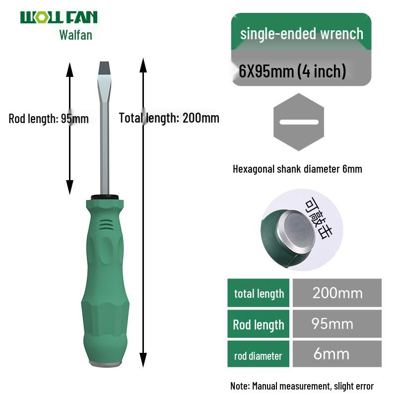Heavy-Duty Through-Core Screwdriver Set: Impact-Ready Extended Slotted & Phillips Heads