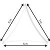 Sail, canopy, shade, awning, 7x5x5, triangle, sun protection, UV, red
