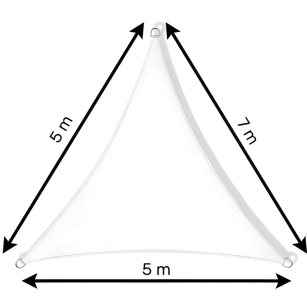 Sail, canopy, shade, awning, 7x5x5, triangle, sun protection, UV, red