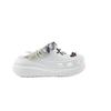 Crocs Crush Clog EVA Bear Buttons Fashionable and Versatile Comfortable Casual Hole Shoes Unisex White