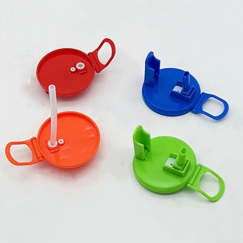 1pcs Silicone Lid Cover With 2 Straws Reusable Soda Can Lid Portable Canned Beverages Juice Beer Straw Cap For Home Picnic