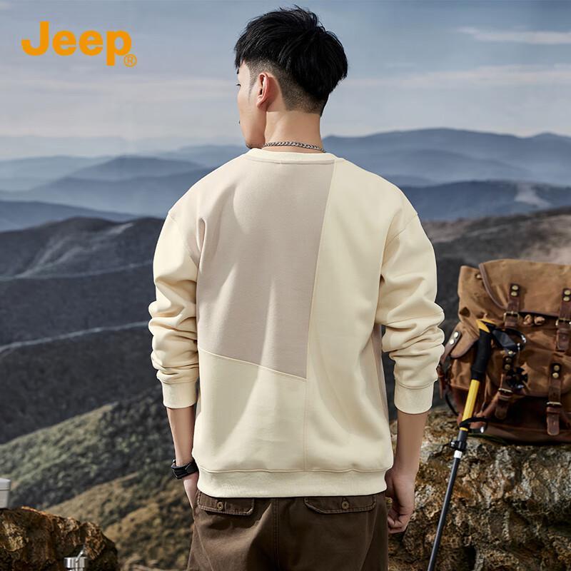 Jeep Men's Color Block Loose Fit Sweatshirt