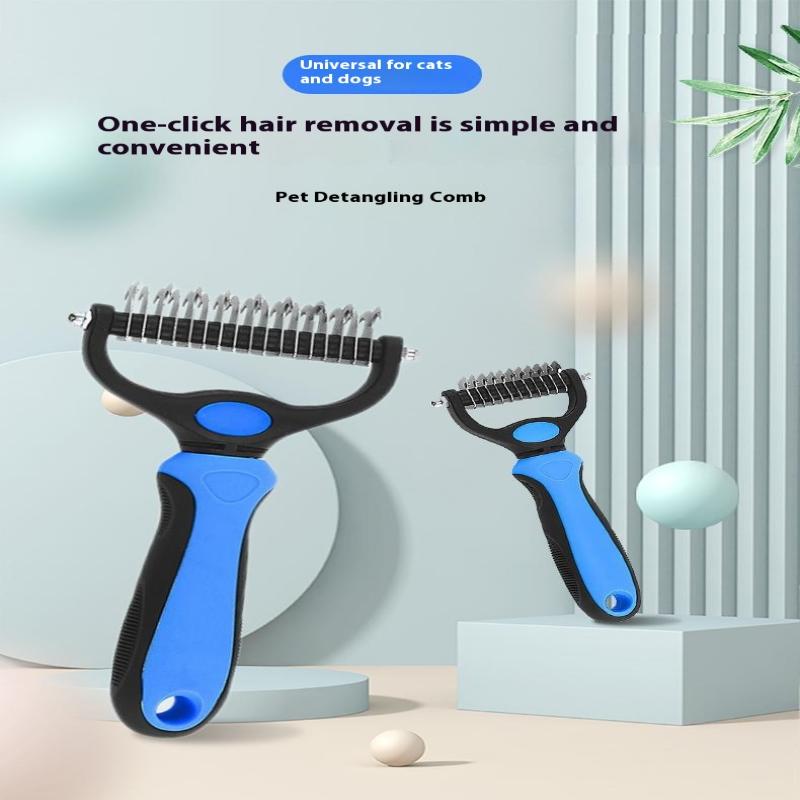 Grzebień do rozczesywania sierści, szczotka do usuwania podszerstka, usuwacz sierści dla kota i psa, narzędzie do pielęgnacji szczeniąt, rozcinacz kołtunów dla kotów i psów, artykuły dla zwierząt