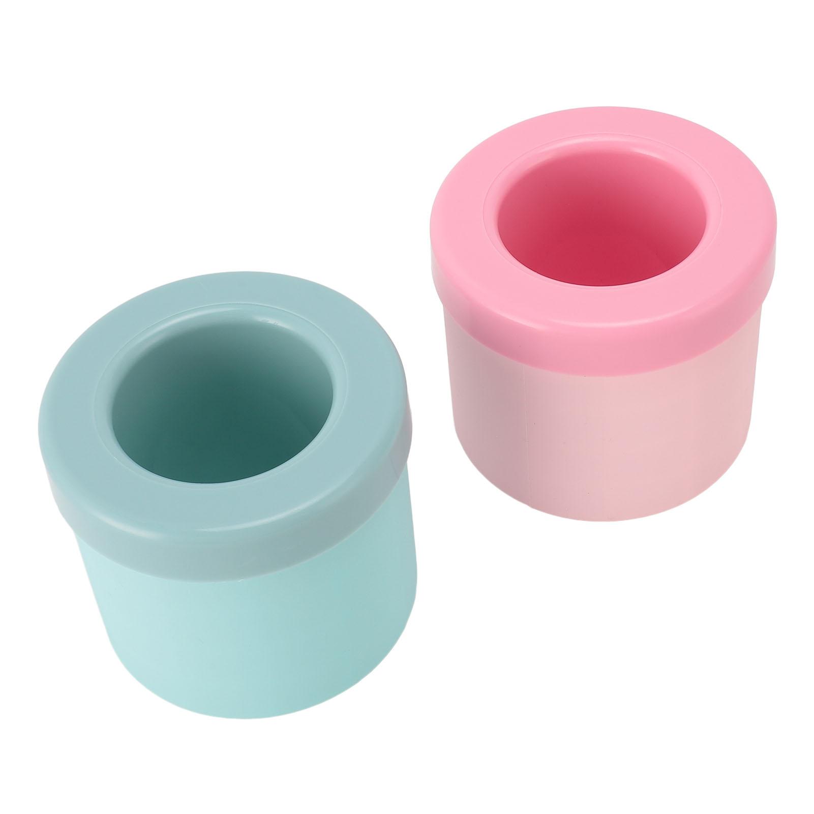 

2Pcs Cylinder Ice Cube Maker Cup Easy Release Silicone Ice Cube Mold Cup for Home Kitchen Freezer L