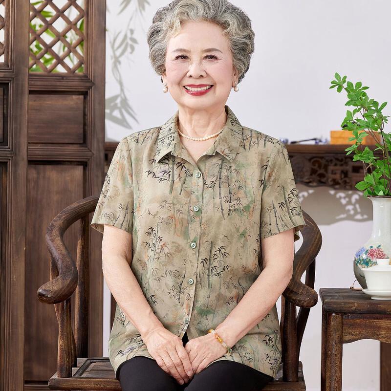 

Elderly Women s Casual Short-Sleeve Top 5XL