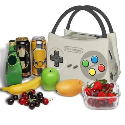 Retro Video Game Turbo Controller Insulated Lunch Tote Bag for Women Gamer Lover Resuable Thermal Cooler Food Lunch Box