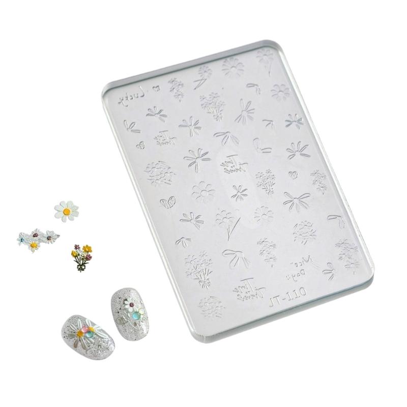 

Набір для стемпінгу манікюру Силіконова форма Створюйте тактильні квіткові мереживні візерунки Інструмент для декорування рукоділля З функцією швидкого затвердіння