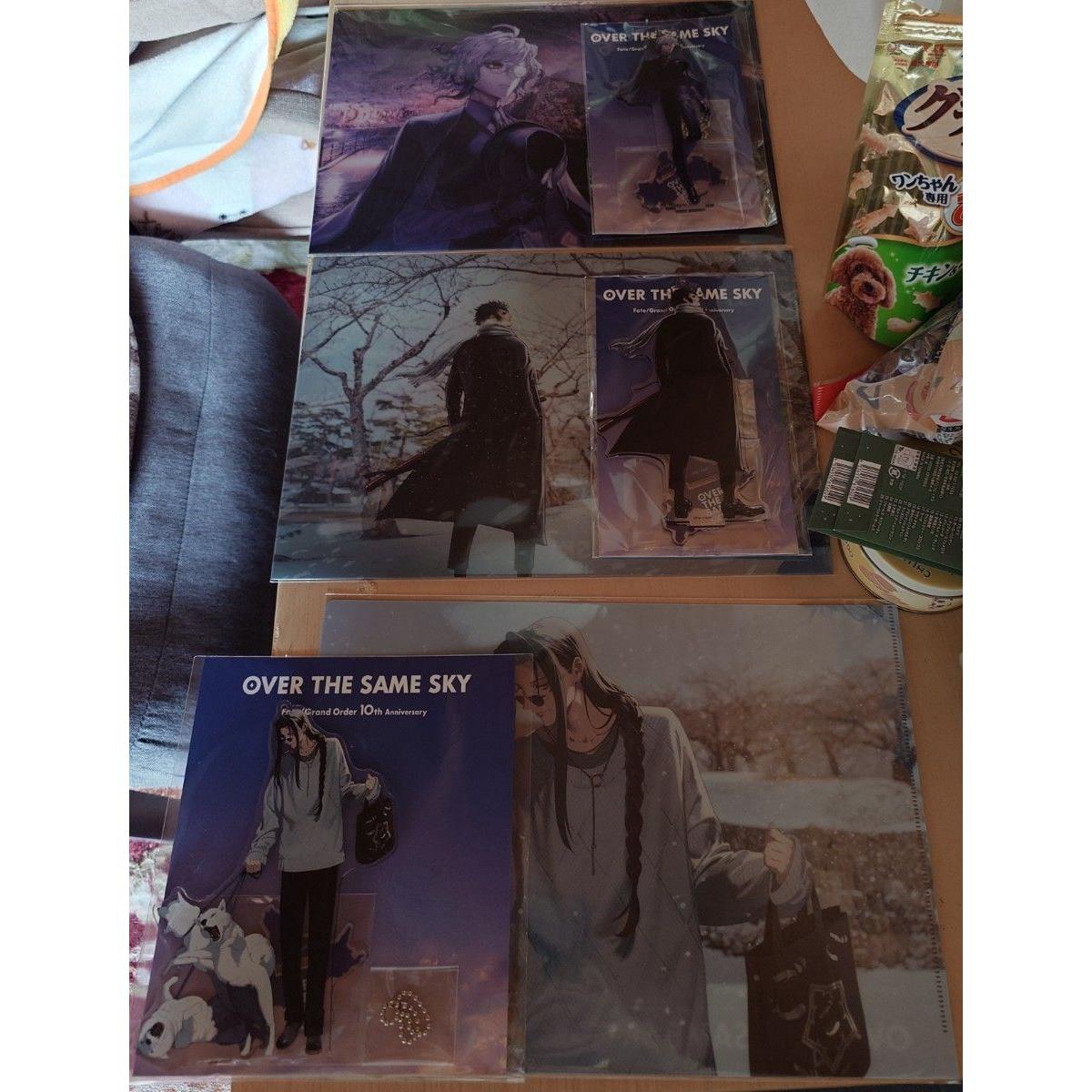 Used FGO OVER THE SAME SKY Clear File Acsta Gankutsuou Isamu Kondo Toshizo Hijikata Oberon Set