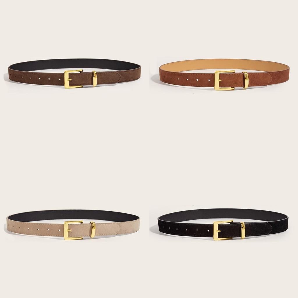 Womens Pu Fashion Leather Belt With Metallic Buckle For Casual And Wear Office