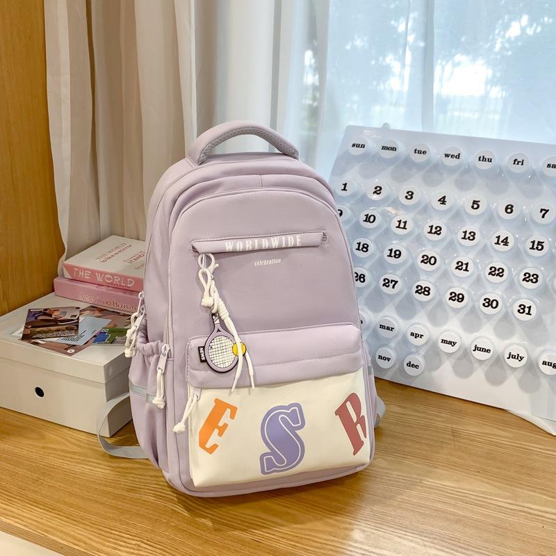 New girl cute backpack junior high school student small backpack college student backpack large capacity schoolbag