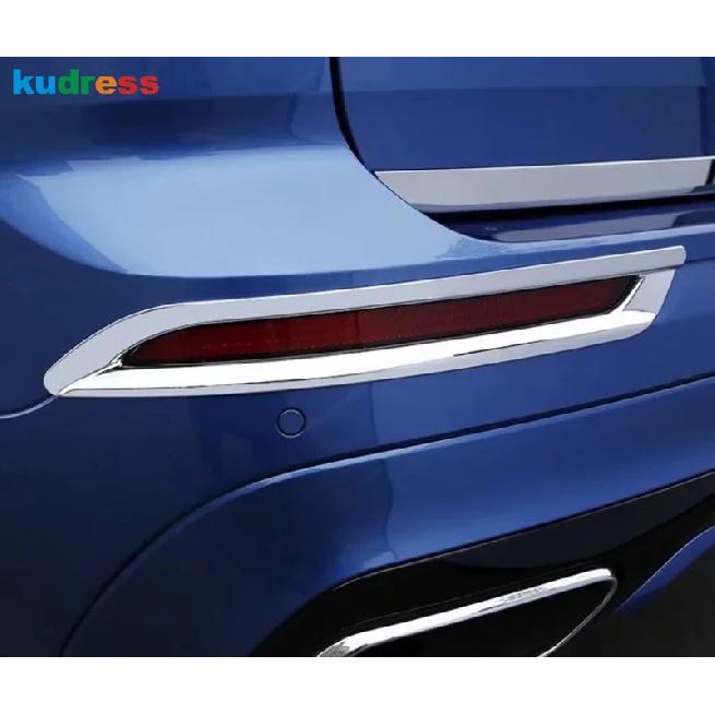 Rear Bumper Fog Light Lamp Cover Trim For Volvo XC60 2018   Chrome Car Tail Foglight Foglamp Bezel Trims Accessories
