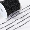 0.5M 1M 2M Gun Black Stainless Steel 2.5mm To 6mm Thin Frame Link Chain for Jewelry Making Findings DIY Necklace Bracelet Chain