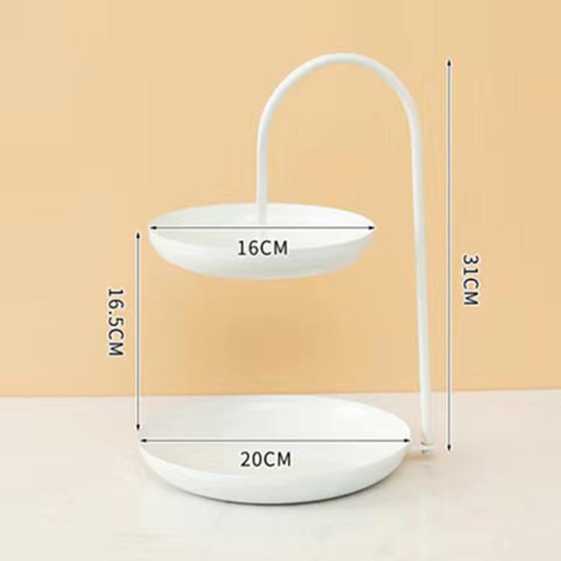 

Креативная двойная металлическая тарелка для десерта, тарелка для салата, тарелка для фруктов, тарелка для конфет, посуда, кухонные принадлежности