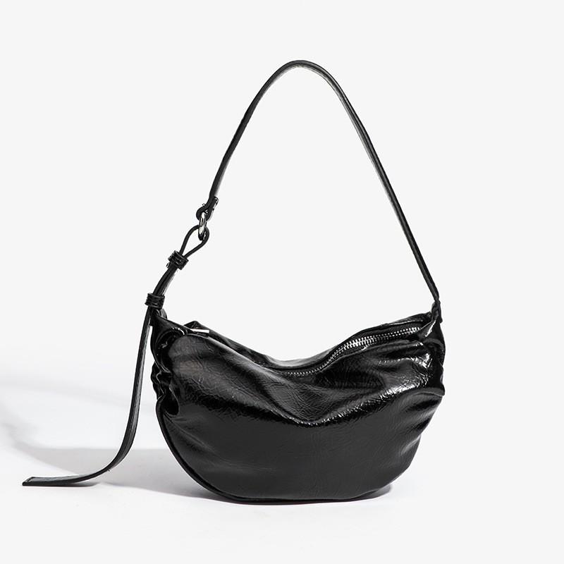 

Z Family Cross-border Women s Bag 2025 New Fashionable All-matching Shoulder Cross-body Retro Oil Wax Leather Underarm чорний