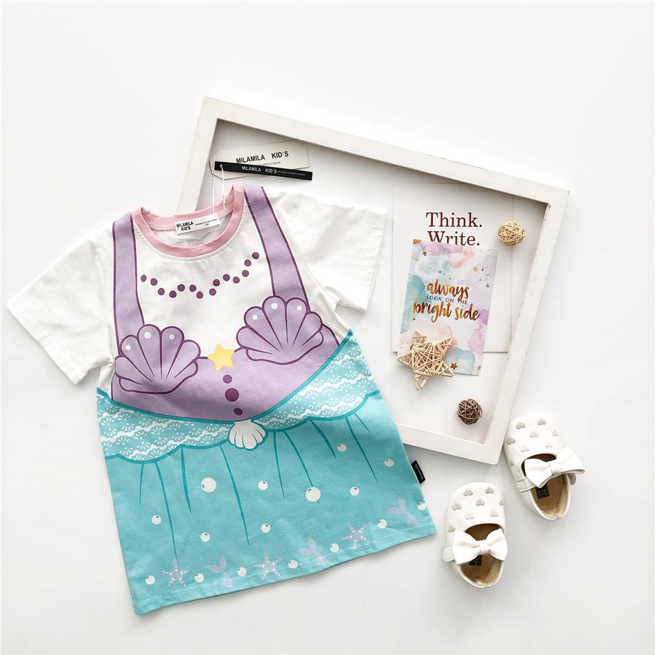 Girls Summer Short Sleeve Dress Princess for Toddlers