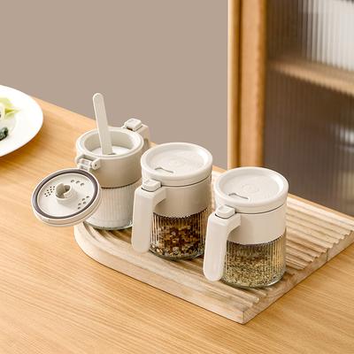 New Arrival Dual-Purpose Salt Seasoning Shaker Bottle Kitchen Household Condiment Container Glass Chili Spice Utensils