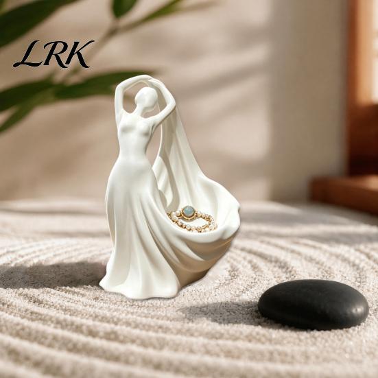 Artistic Jewelry Tray Ballet Dancer Tray, 3D Printed Ring Holder for Dresser, Portrait Sculpture Cute Ballerina Trinket Dish Earrings, Gift