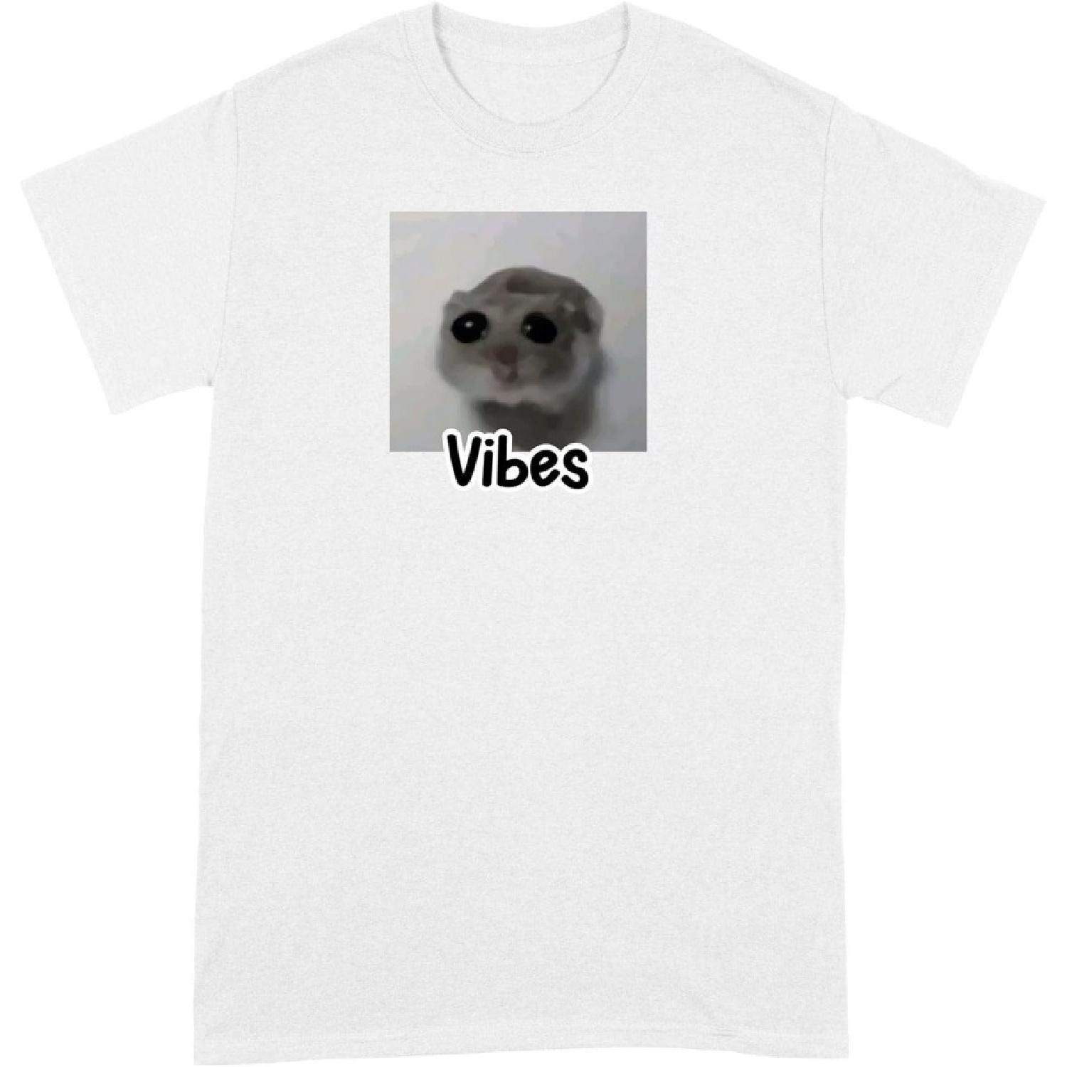 Sad Hamster Meme Shirt Vibes Hamsters Tshirt XXXXXL белый