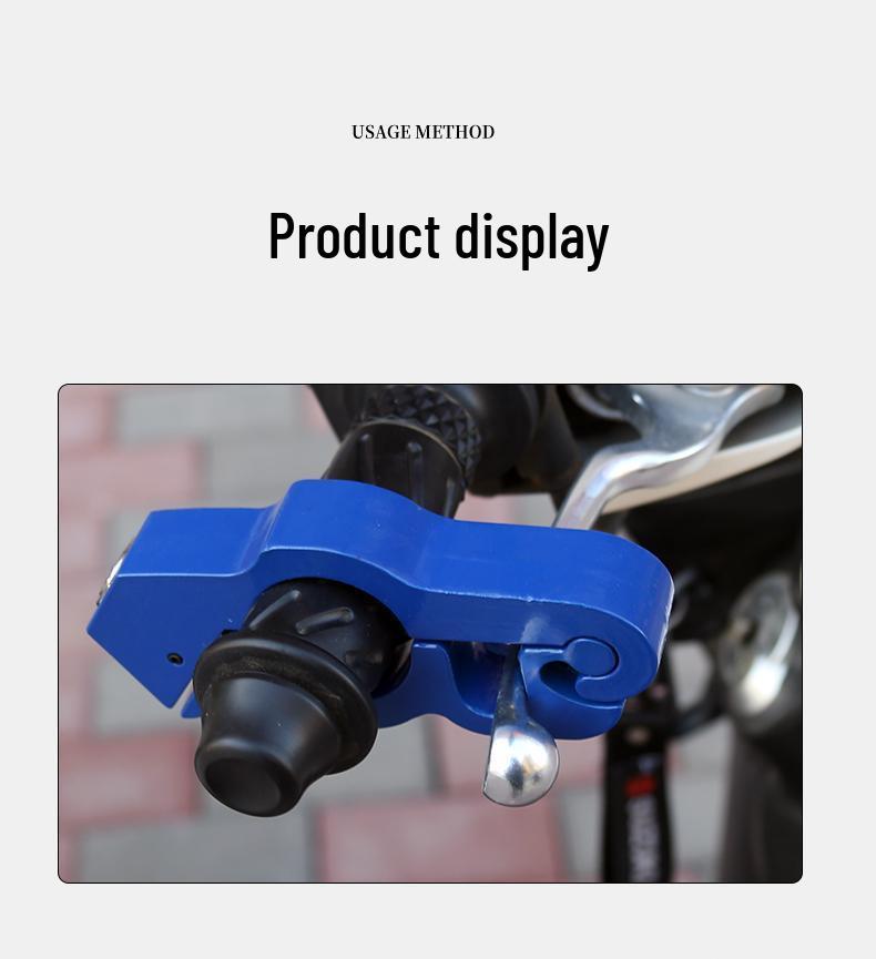Universal Anti-Theft Motorcycle Handlebar & Throttle Lock with Alarm
