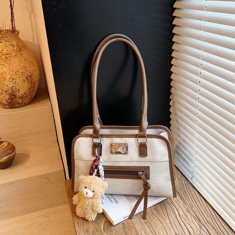 New Trendy Shoulder Tote Bag Fashionable Large Capacity Portable Underarm Bag Work Commuter Women