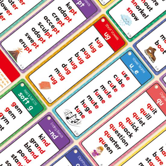 46024 Sets Phonics Word Cards 117 Sound Groups 900+ Rhyming Words Toddlers