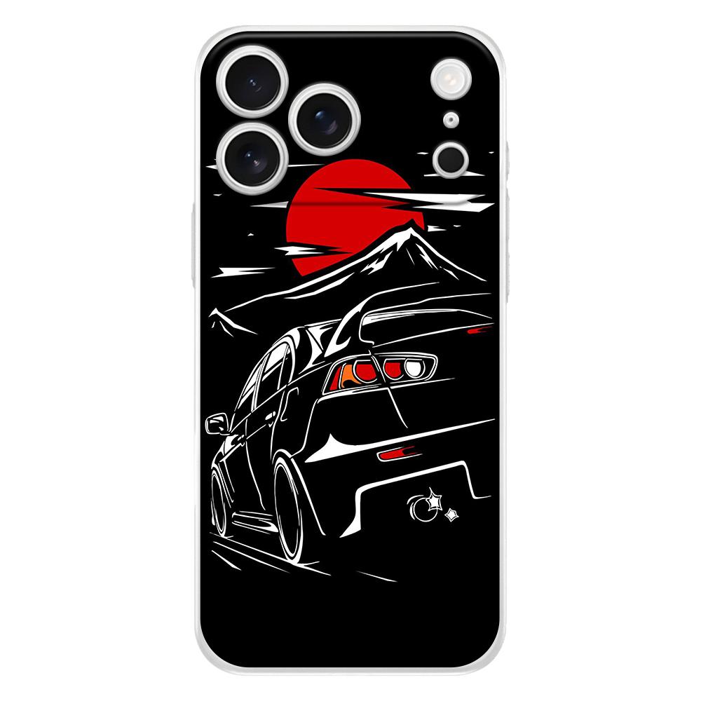 Soft Clear Phone Case For iPhone 17 Air 16E 16 11 15 14 Pro MAX 12 13 7 8 Plus SE Easter Cover Protection Japan JDM Sports Car
