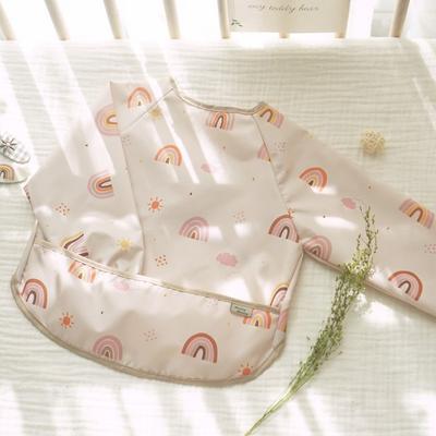 Kungs Kungs Bavoir à Manches Longues pour bébé Bavoir imperméable imperméable, Arc-en-Ciel à Manches Longues, 1 pièce, 1 pièce