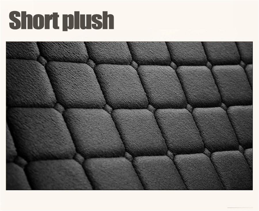 Universal Winter Warm Diamond Rear Car Seat Cover With Backrest Auto Short Plush Seats Cushions Automobile Protector...