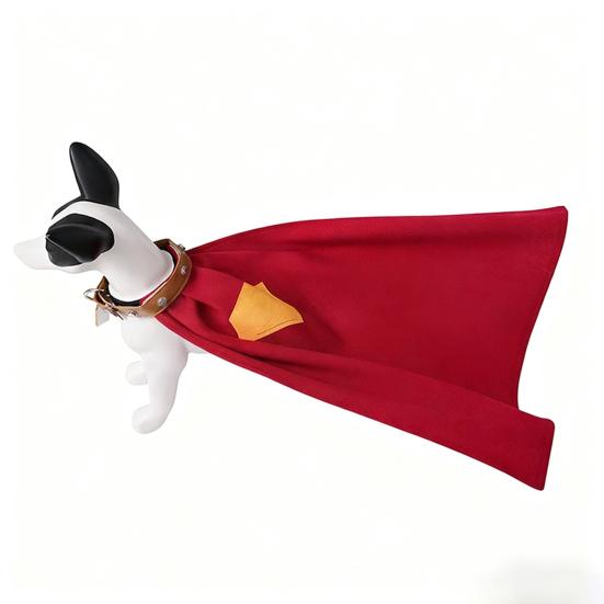Set costume da supereroe per cani, mantello da supereroe con targhetta identificativa per il collare, travestimento per animali domestici, ideale per cani e gatti, perfetto per divertenti giochi di ruolo e feste in maschera.