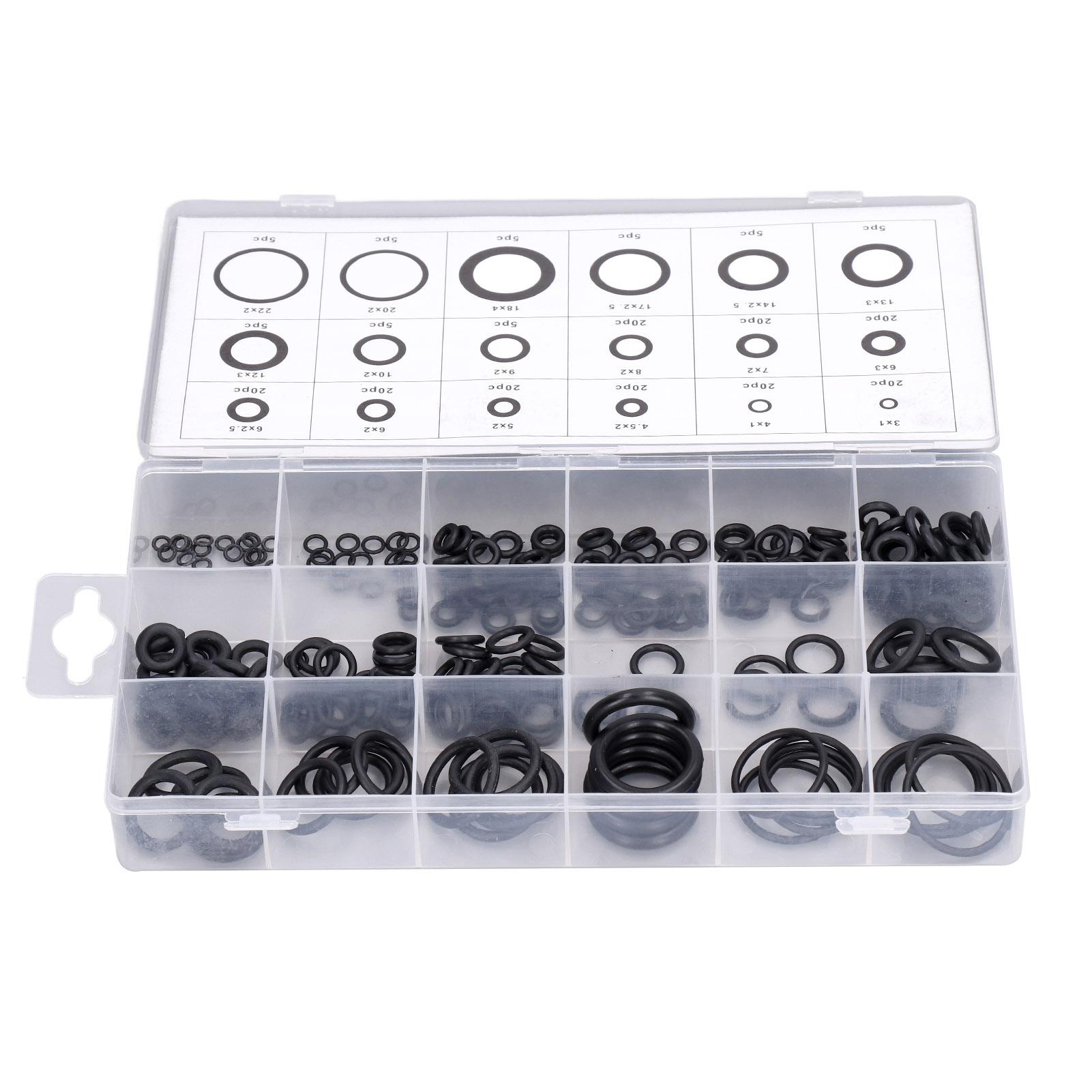 

Ассортимент уплотнительных колец, 225 шт., резиновые уплотнительные прокладки, многофункциональный комплект износостойких шайб