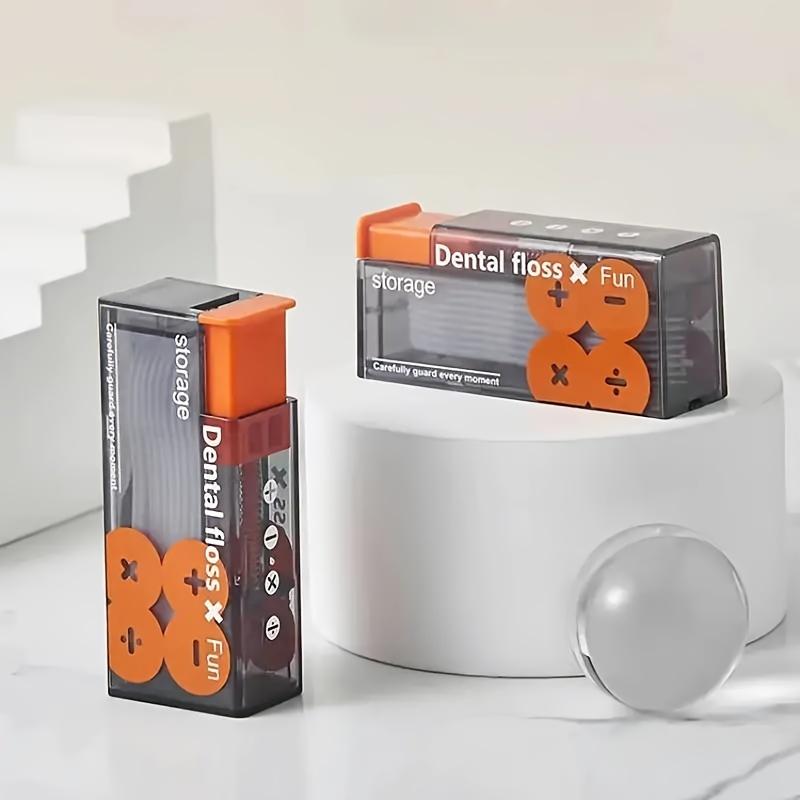 1/2boxs Novelty Portable Dental Floss Dispenser with Automatic Toothpick Holder,Fun&Easy To Use,Plastic Material,for Home&Travel