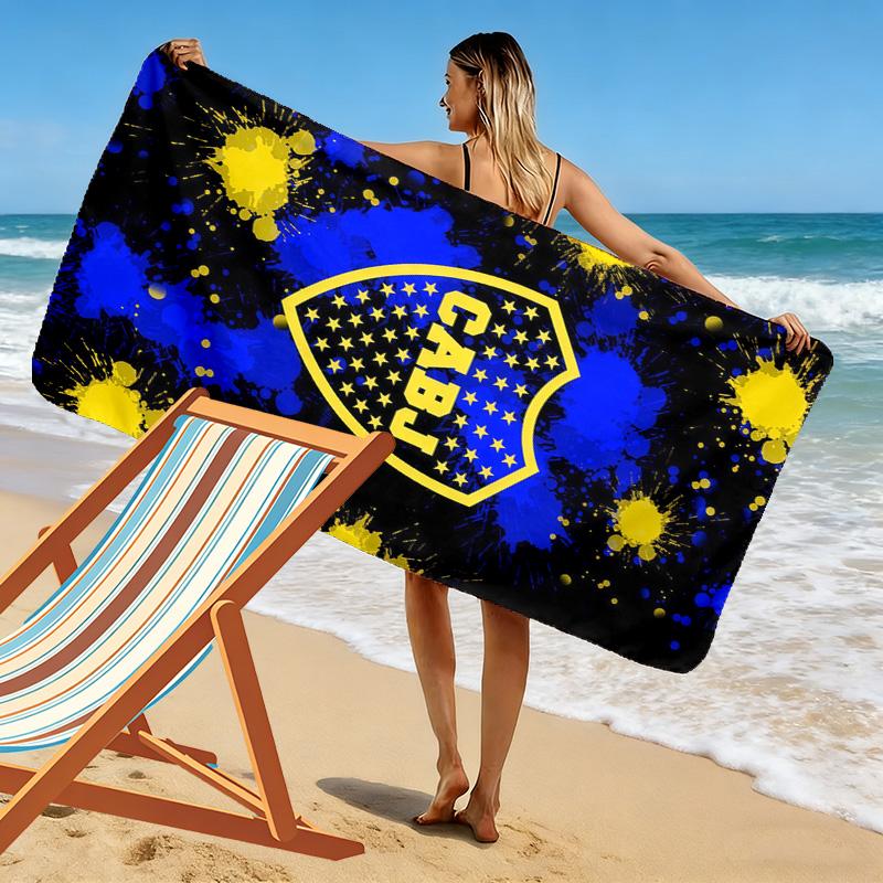Boca Juniors Print Beach Towel, Large Soft Quick Dry Towel for Beach Camping Swimming