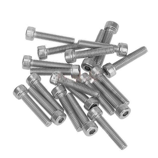 380 stk M3 sekskantet hodehette Skruer Bolter Muttere Rustfritt stål sortimentsett for maskiner