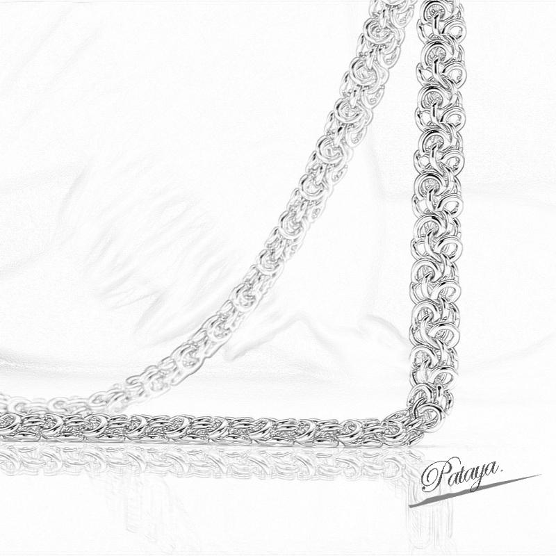 PATAYA Colar com pulseira estilo vintage de artesanato italiano em ouro rosa