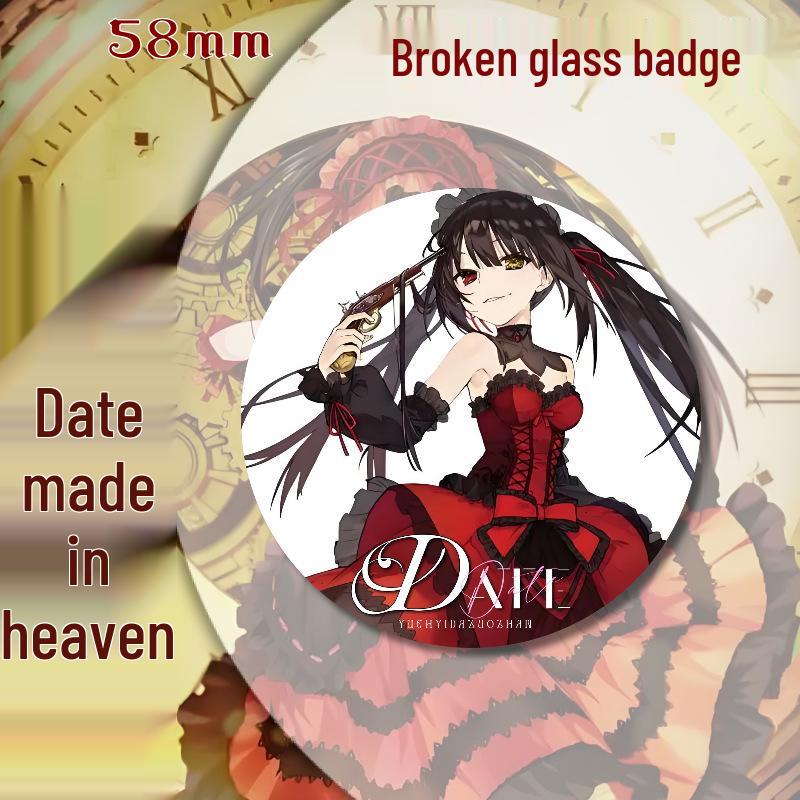Date A Live Tokisaki Kurumi Tinplate Badge: Anime Brooch & Backpack Charm