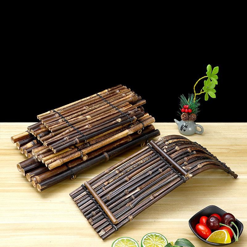 Vintage Bambus Sushi Schale Bambuszaun Platte Japanischer Koreanischer Stil Sashimi Küche Sushi Boote Kreative Präsentation Servierplatte