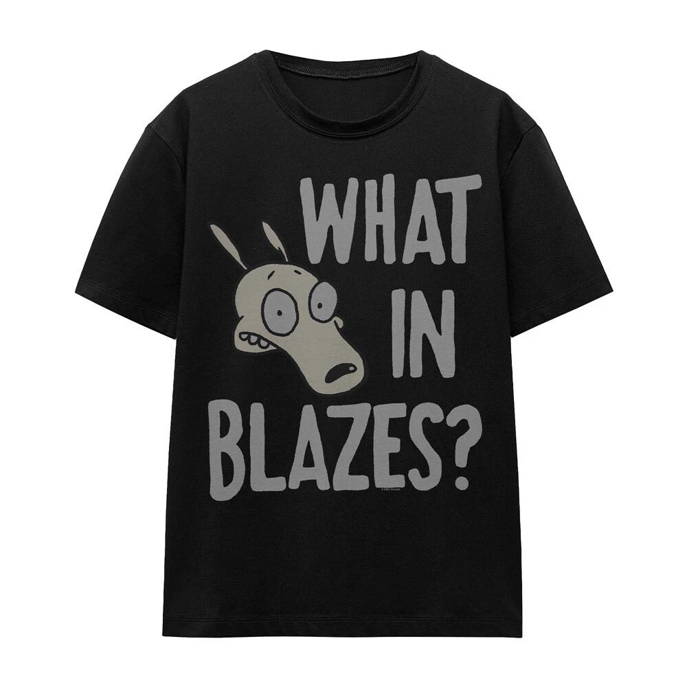 Rocko S Modern Life What In Blazes? Ladies 100% Cotton T-shirt Mens Tees Top S-2XL, Black 2XL